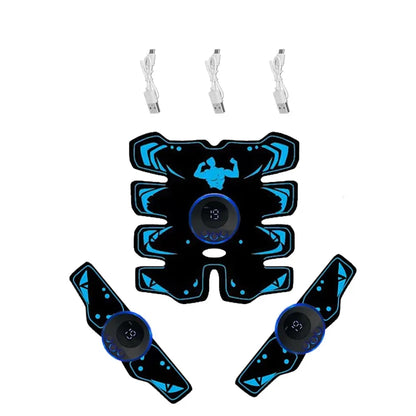 Electroestimulador muscular EMS recargable para abdomen y brazos (3 en 1)