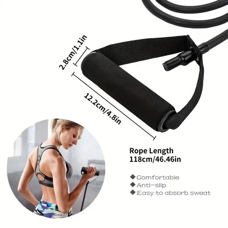 Kit de Bandas Elásticas de Resistencia para Entrenamiento en Casa (4 Niveles)