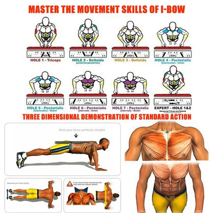 Tabla de Flexiones Multifuncional 14 en 1 con bandas elasticas