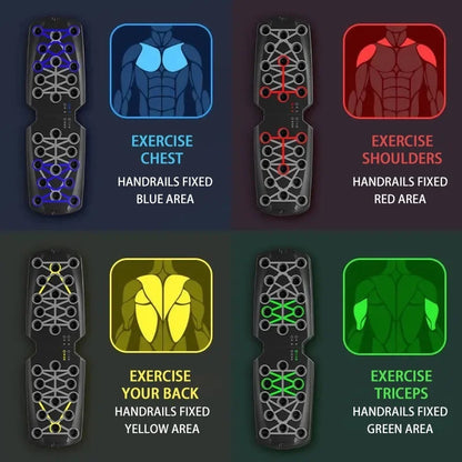 Tabla de Flexiones Multifuncional 14 en 1 con bandas elasticas