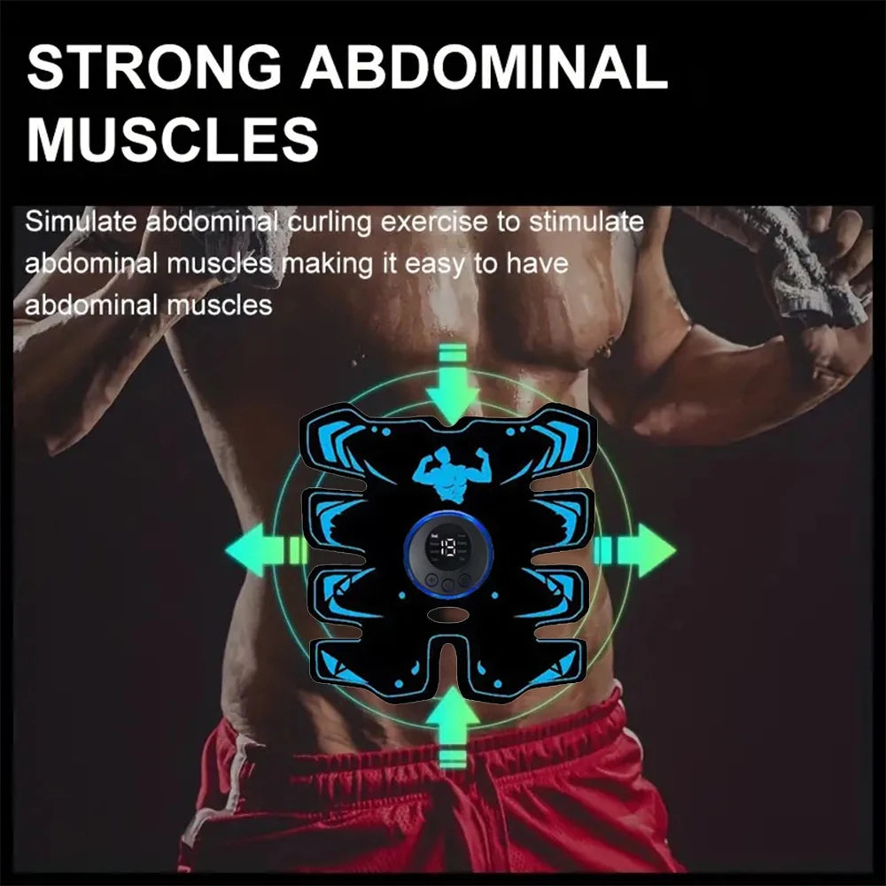 Electroestimulador muscular EMS recargable para abdomen y brazos (3 en 1)